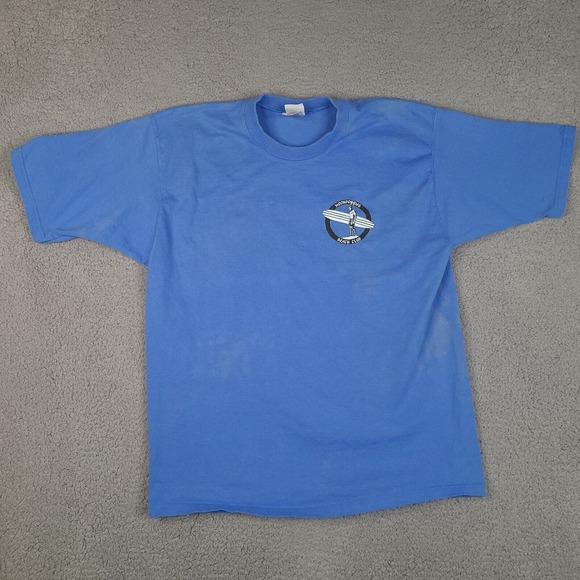 Moondoggies Beach Club T-Shirt Mens Large Blue Surf San Luis Obispo California - Picture 1 of 16